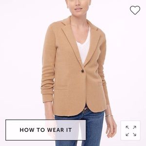 J Crew Factory Schoolboy Sweater Blazer XS Hthr Acorn